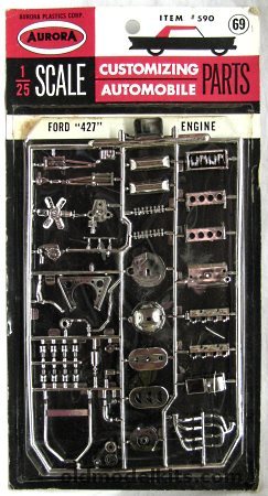 Aurora 1/25 Ford 427 Engine Customizing Automobile Parts - Blister Pack, 590 plastic model kit